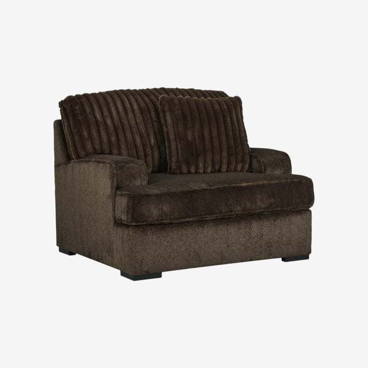 5370223 Aylesworth Oversized Accent Chair In Fabric Upholstery - Chocolate | Benchcraft By Ashley