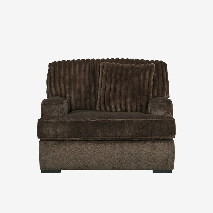 5370223 Aylesworth Oversized Accent Chair In Fabric Upholstery - Chocolate | Benchcraft By Ashley