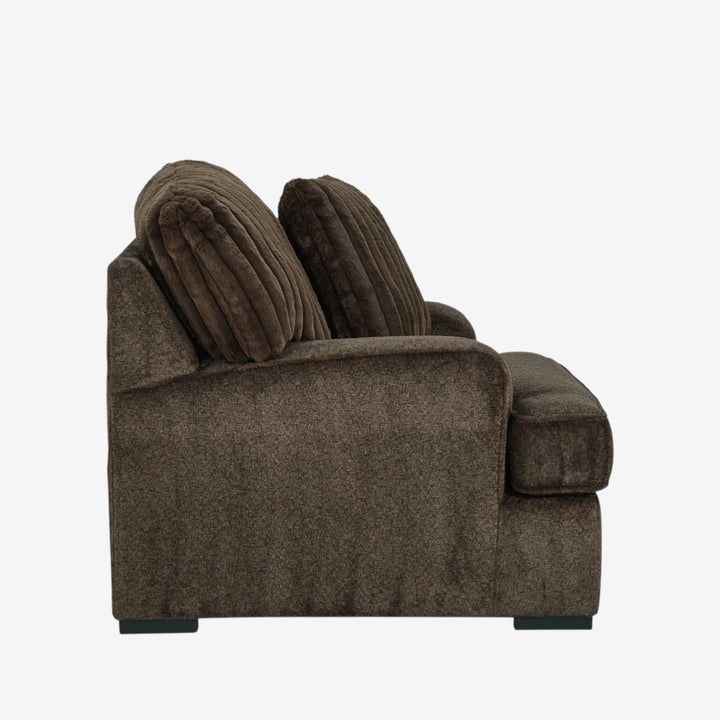 5370223 Aylesworth Oversized Accent Chair In Fabric Upholstery - Chocolate | Benchcraft By Ashley