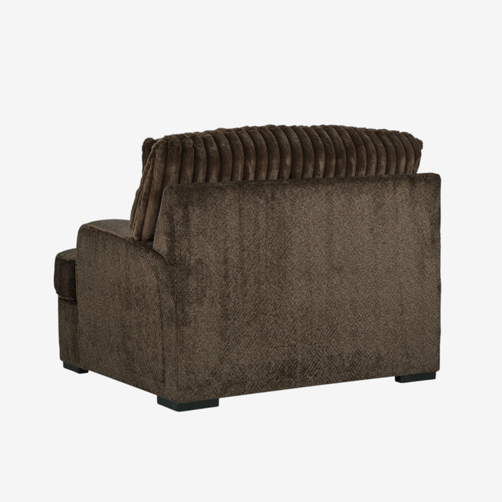 5370223 Aylesworth Oversized Accent Chair In Fabric Upholstery - Chocolate | Benchcraft By Ashley