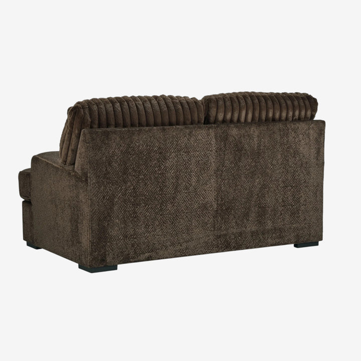 5370235 Aylesworth Casual Loveseat In Fabric Upholstery - Chocolate | Benchcraft By Ashley
