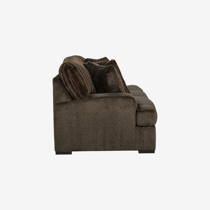 5370238 Aylesworth Casual Sofa In Fabric Upholstery - Chocolate | Benchcraft By Ashley