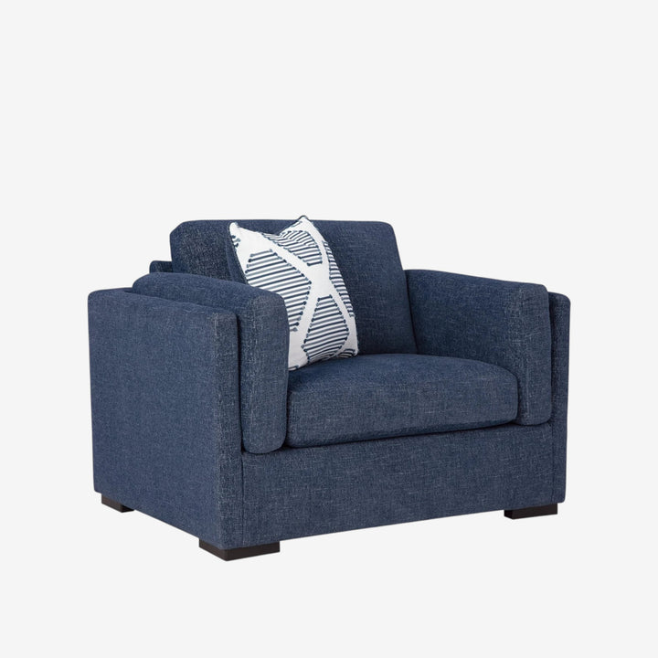 5450223 Evansley Oversized Armchair In Fabric Upholstery - Navy | Benchcraft By Ashley