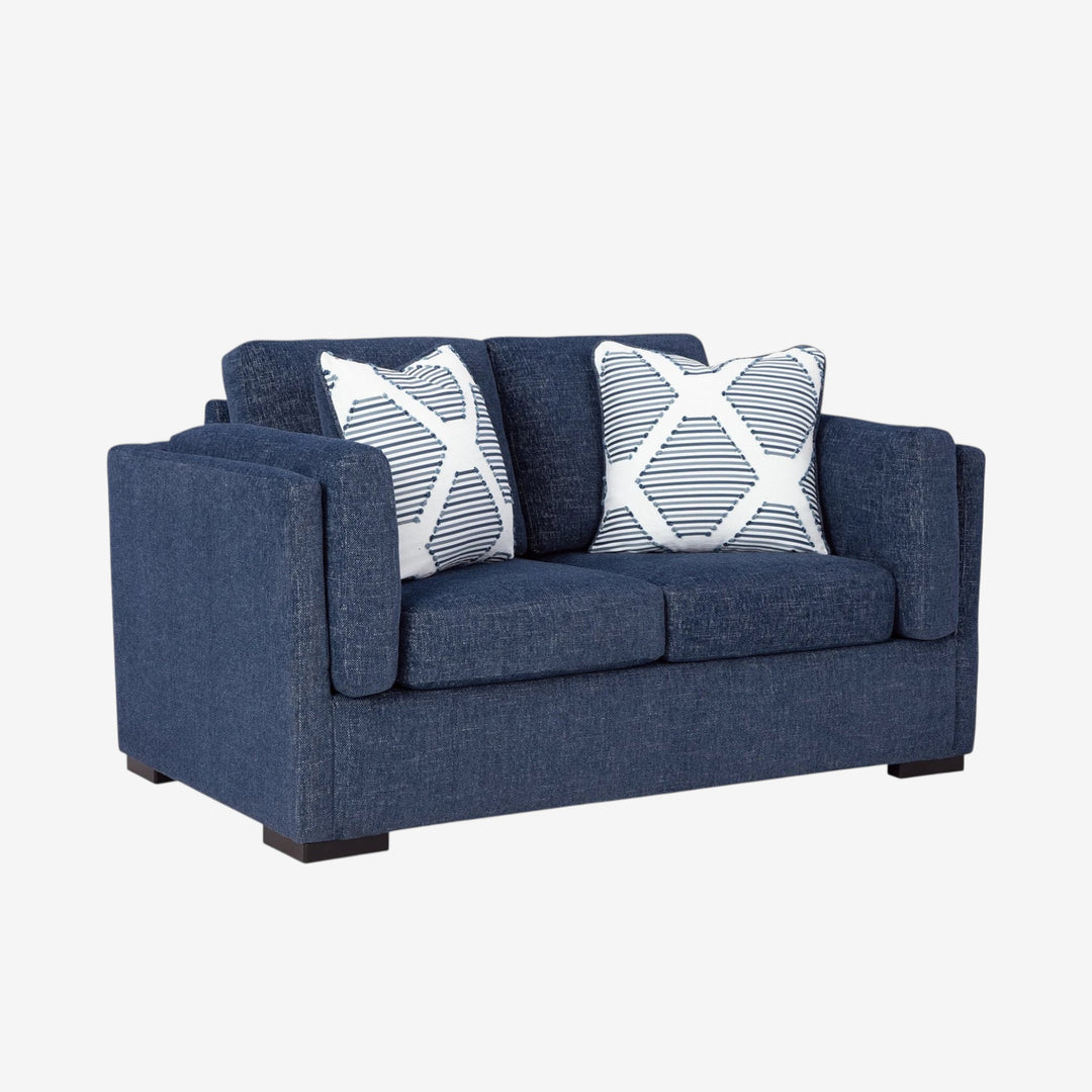 5450235 Evansley Loveseat In Fabric Upholstery - Navy | Benchcraft By Ashley