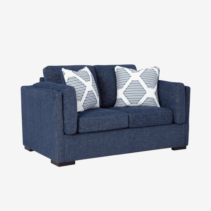 5450235 Evansley Loveseat In Fabric Upholstery - Navy | Benchcraft By Ashley