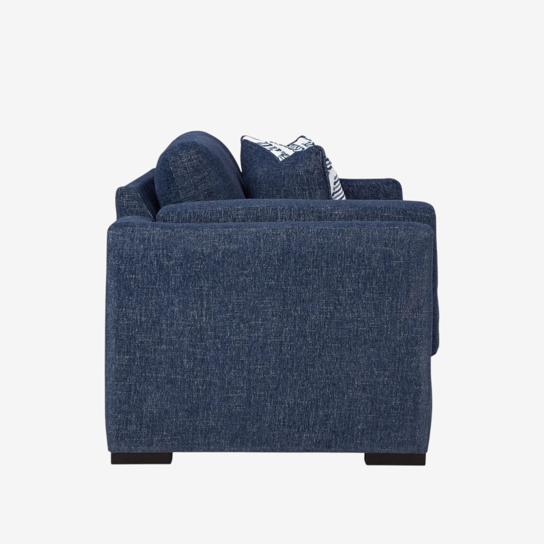 5450235 Evansley Loveseat In Fabric Upholstery - Navy | Benchcraft By Ashley