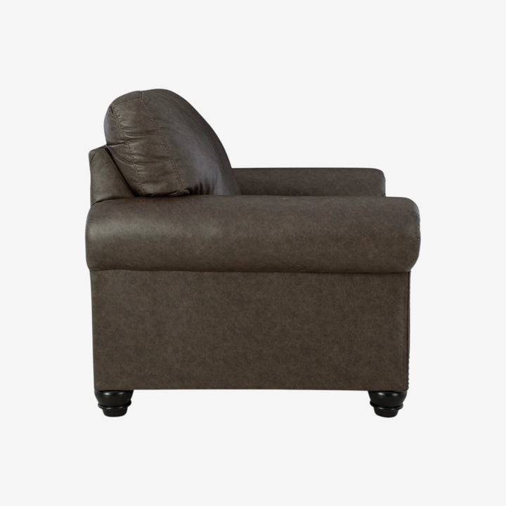 5550320 Roxmere Armchair In Faux Leather Upholstery - Umber | Benchcraft By Ashley