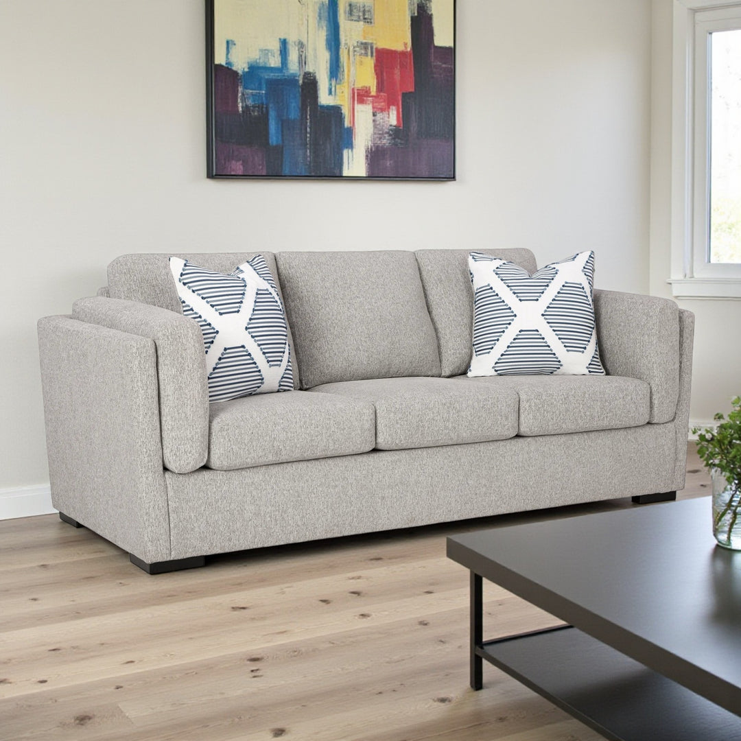 5450338 Evansley Stationary Sofa In Fabric Upholstery - Pewter | Benchcraft By Ashley