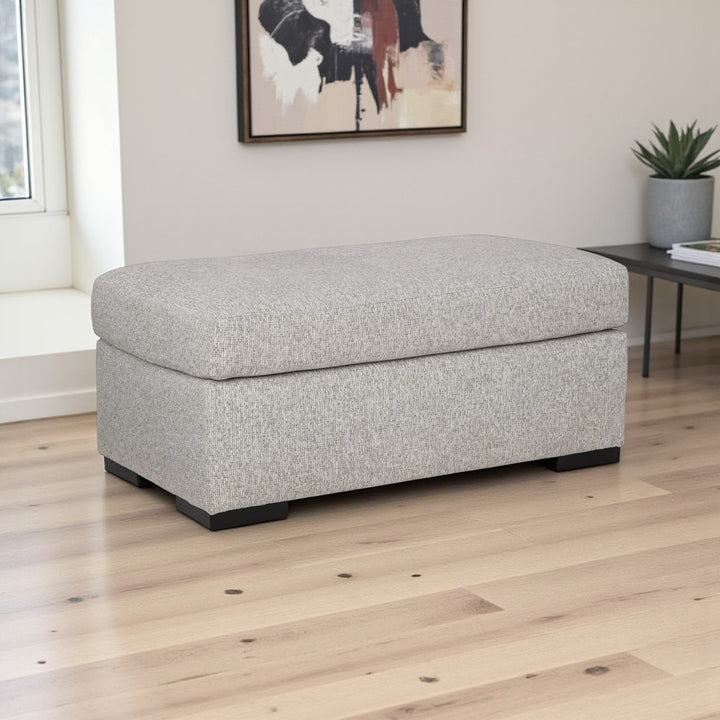 5450314 Evansley Chair Ottoman In Fabric Upholstery - Pewter | Benchcraft By Ashley