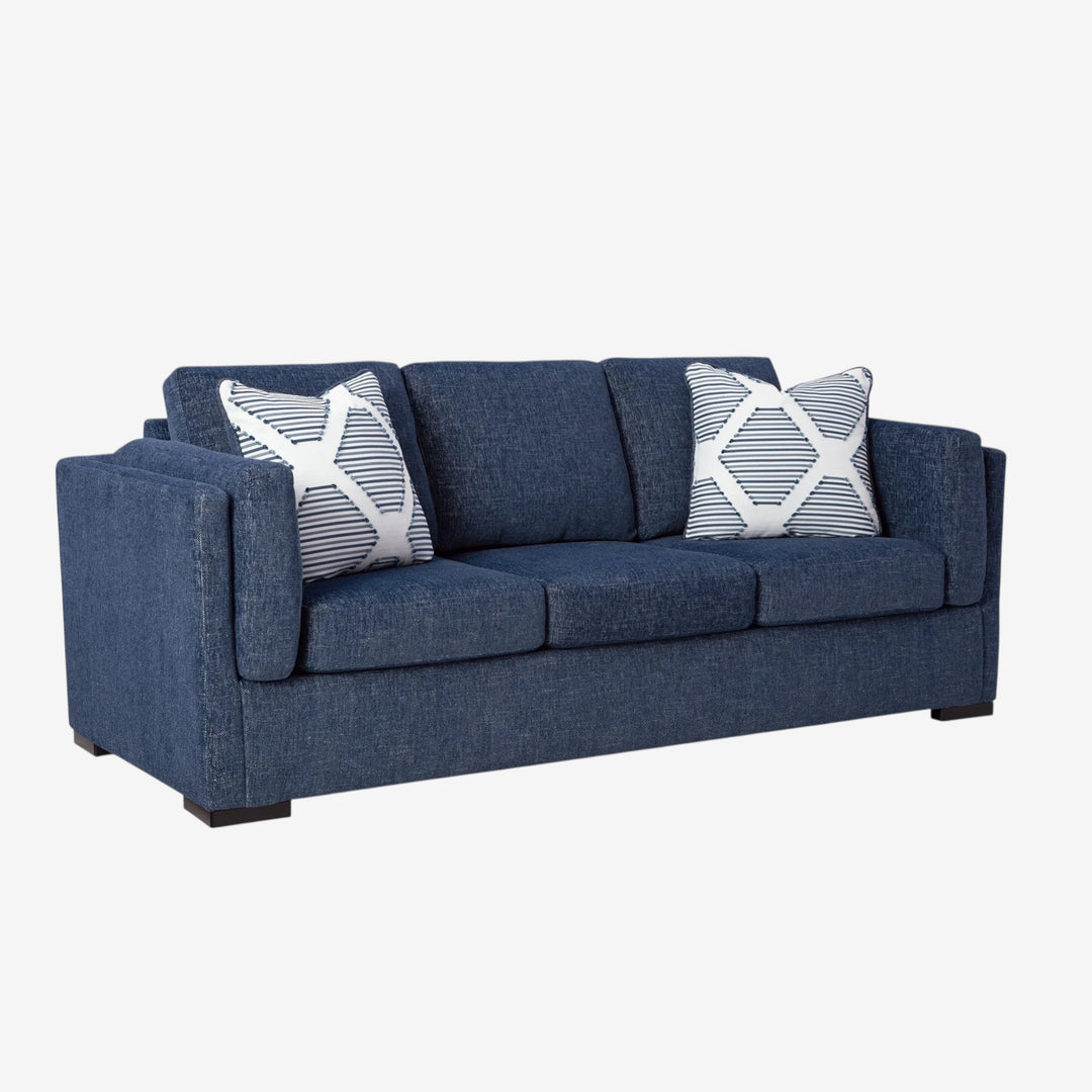 5450238 Evansley Stationary Sofa In Fabric Upholstery - Navy | Benchcraft By Ashley