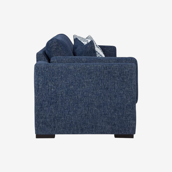 5450238 Evansley Stationary Sofa In Fabric Upholstery - Navy | Benchcraft By Ashley