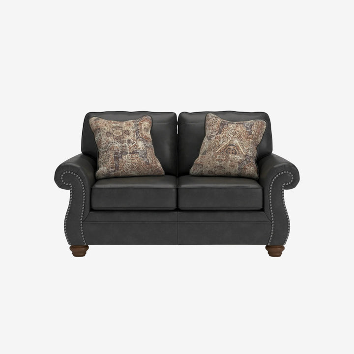 PC5590335 Chasemore Loveseat In Faux Leather Upholstery - Granite | Signature Design By Ashley