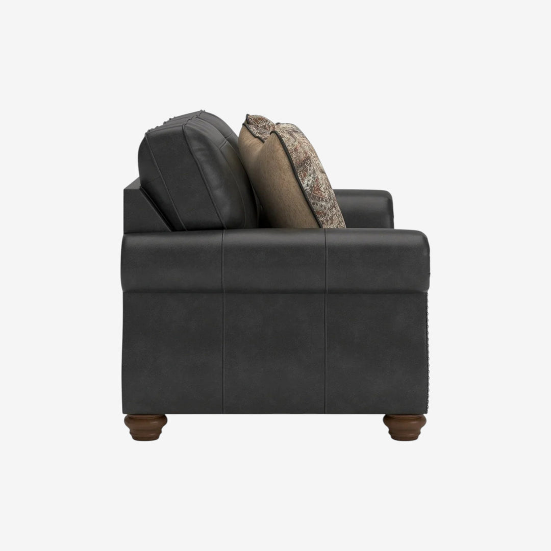 PC5590335 Chasemore Loveseat In Faux Leather Upholstery - Granite | Signature Design By Ashley