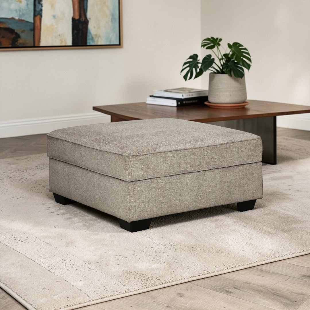 5610311 Bovarian Oversized Storage Ottoman In Fabric Upholstery - Stone | Signature Design By Ashley