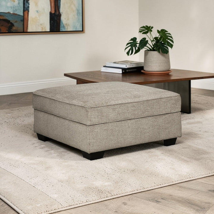 5610311 Bovarian Oversized Storage Ottoman In Fabric Upholstery - Stone | Signature Design By Ashley