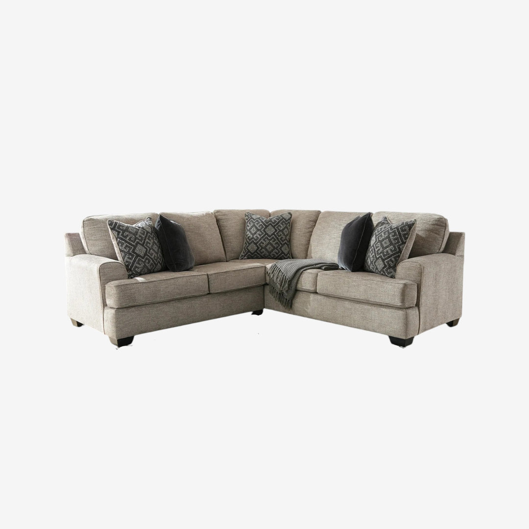 Bovarian 2-Piece Sectional Sofa In Fabric Upholstery - Stone | Signature Design By Ashley