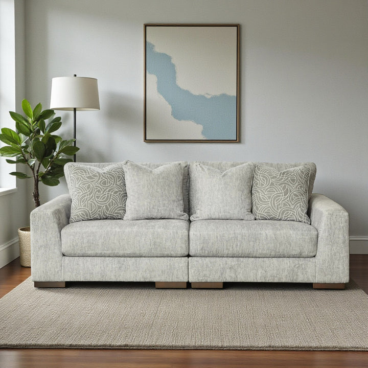 14404S4 Regent Park 2-Piece Loveseat in Fabric Upholstery - Pewter | Signature Design By Ashley