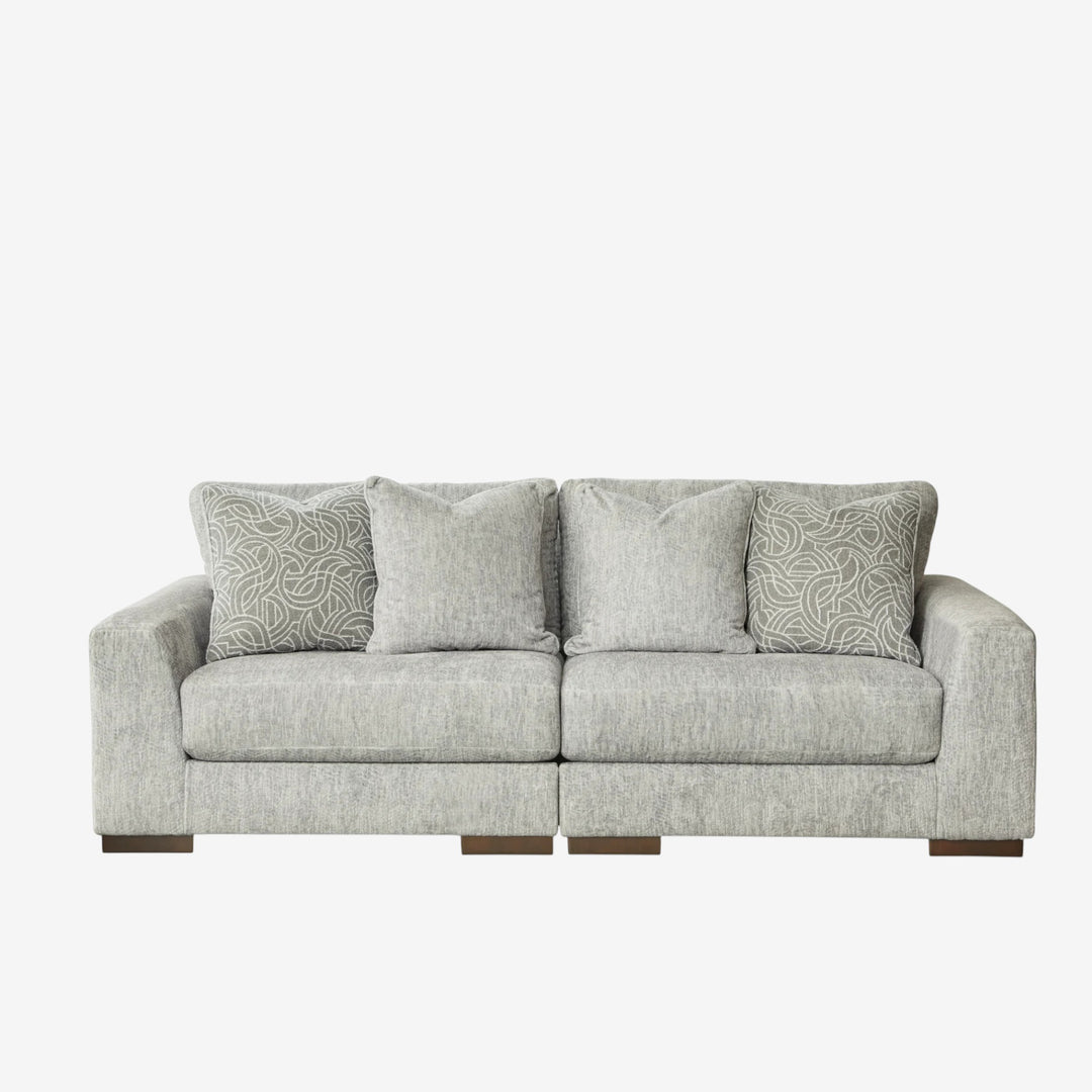 14404S4 Regent Park 2-Piece Loveseat in Fabric Upholstery - Pewter | Signature Design By Ashley
