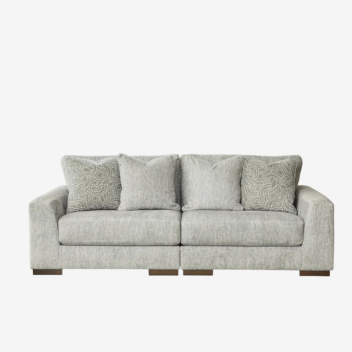 14404S4 Regent Park 2-Piece Loveseat in Fabric Upholstery - Pewter | Signature Design By Ashley