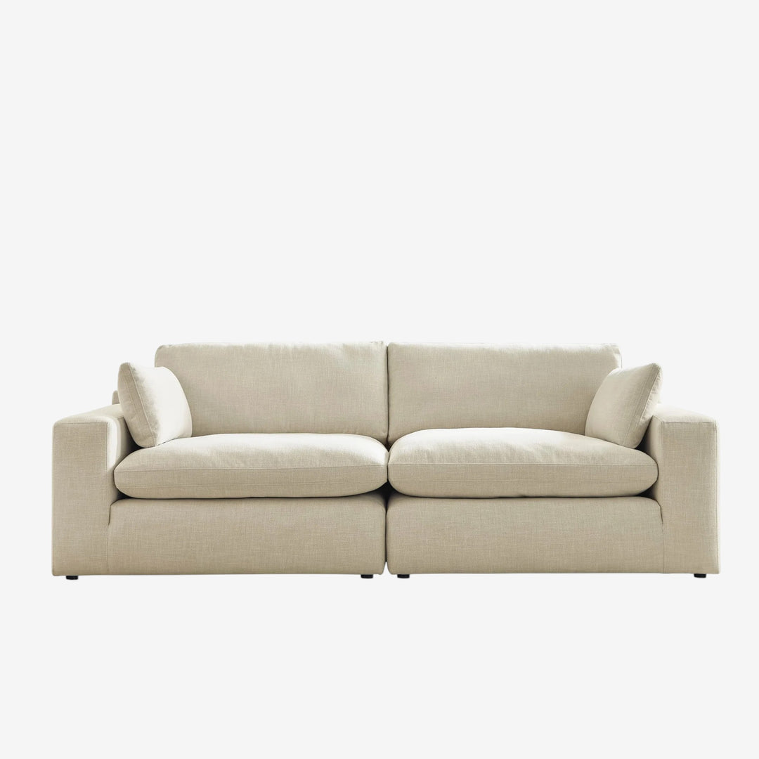 10006S1 Elyza 2-Piece Loveseat in Fabric Upholstery - Linen | Signature Design By Ashley