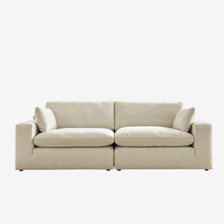 10006S1 Elyza 2-Piece Loveseat in Fabric Upholstery - Linen | Signature Design By Ashley