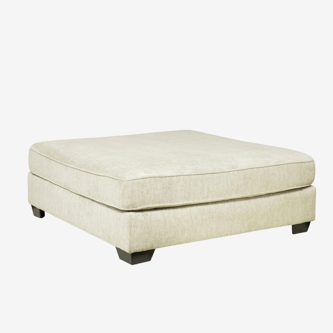 1960408 Rawcliffe Oversized Accent Ottoman In Fabric Upholstery - Parchment | Signature Design By Ashley