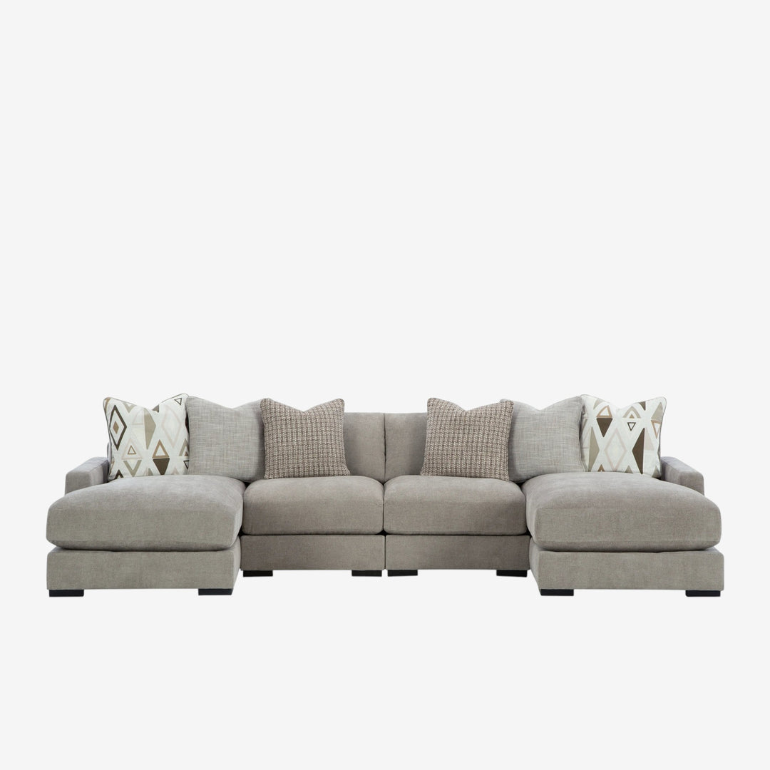 20305S5 Aslan Court 4-Piece Sectional Sofa In Fabric Upholstery - Pebble | Signature Design By Ashley