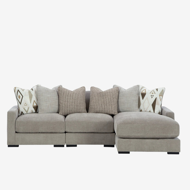 20305S4 Aslan Court 3-Piece RAF Sectional Sofa In Fabric Upholstery - Pebble | Signature Design By Ashley