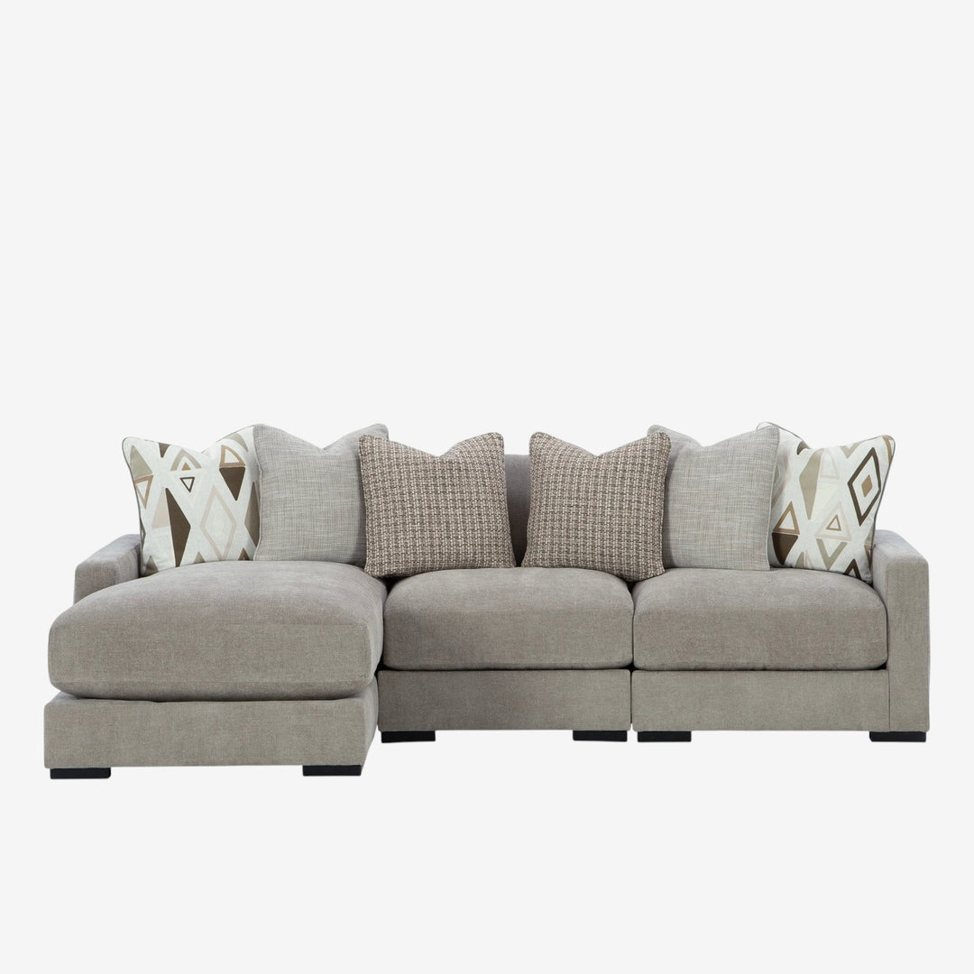 20305S3 Aslan Court 3-Piece LAF Sectional Sofa In Fabric Upholstery - Pebble | Signature Design By Ashley