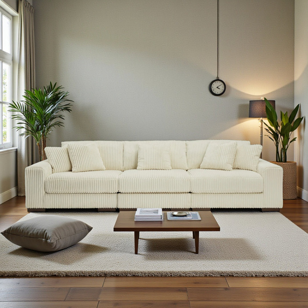 21104S14 Lindyn 3-Piece Sofa in Fabric Upholstery - Ivory | Signature Design by Ashley