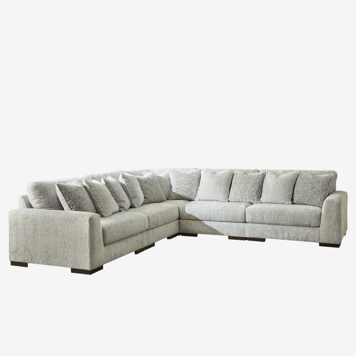 14404S3 Regent Park 5-Piece Sectional Sofa in Fabric Upholstery - Pewter | Signature Design By Ashley