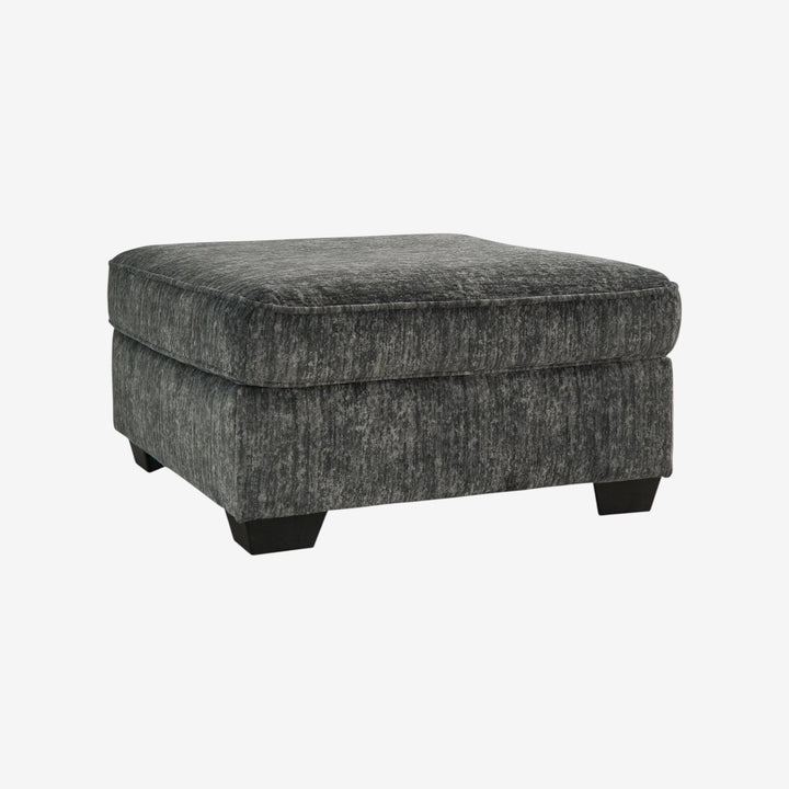 5050408 Lonoke Oversized Accent Ottoman In Fabric Upholstery - Gunmetal | Signature Design By Ashley