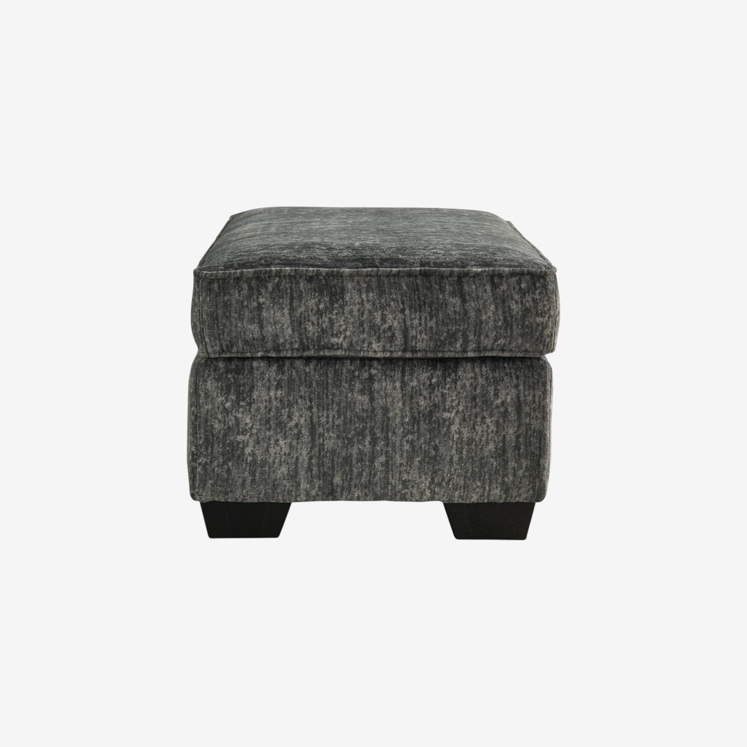 5050414 Lonoke Accent Ottoman In Fabric Upholstery - Gunmetal | Signature Design By Ashley