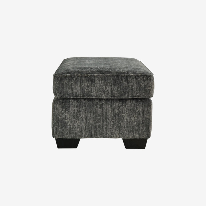 5050414 Lonoke Accent Ottoman In Fabric Upholstery - Gunmetal | Signature Design By Ashley