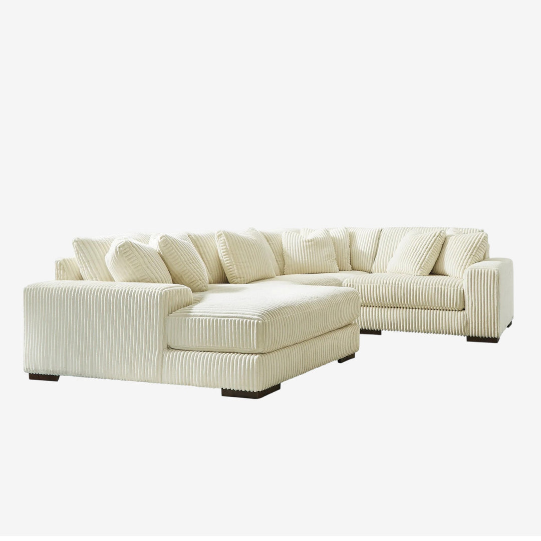 Lindyn 4-Piece Sectional Sofa in Fabric Upholstery - Ivory | Signature Design by Ashley