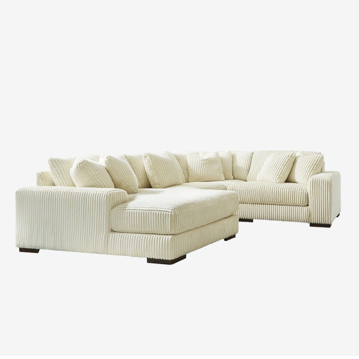 Lindyn 4-Piece Sectional Sofa in Fabric Upholstery - Ivory | Signature Design by Ashley