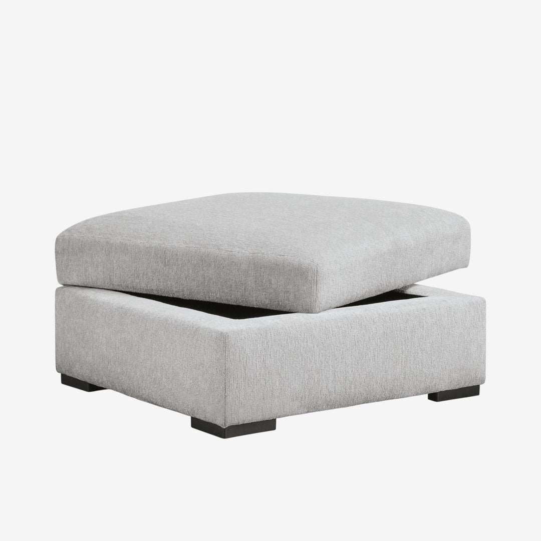 2090411 Gabyleigh Oversized Accent Ottoman In Fabric Upholstery - Nickel | Signature Design By Ashley