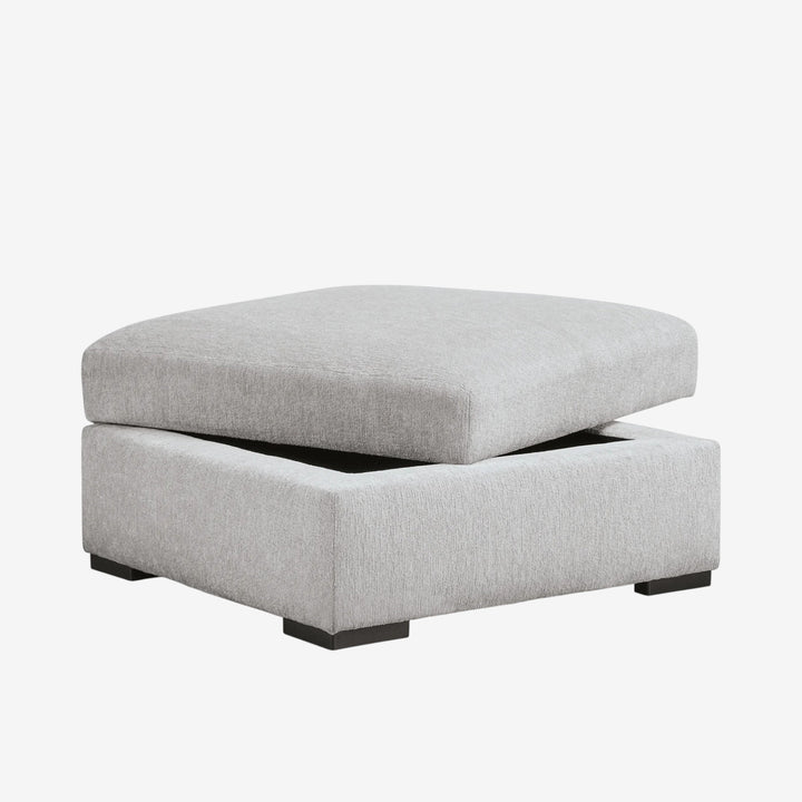 2090411 Gabyleigh Oversized Accent Ottoman In Fabric Upholstery - Nickel | Signature Design By Ashley