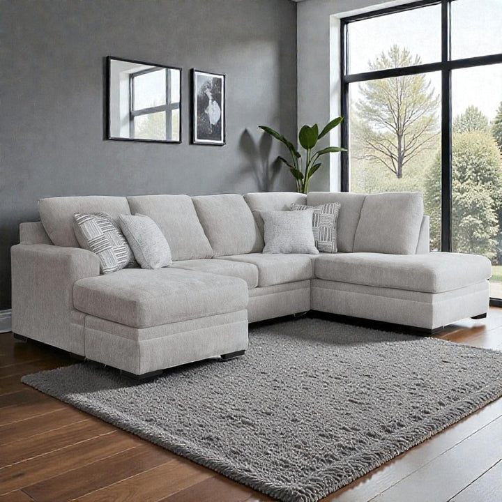 20904S1 Gabyleigh 2-Piece LAF Sectional Sofa In Fabric Upholstery - Nickel | Signature Design By Ashley