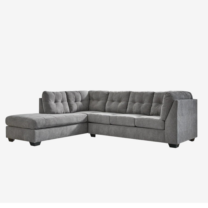 Marleton 2-Piece Sectional Sofa In Fabric Upholstery - Grey | Signature Design By Ashley