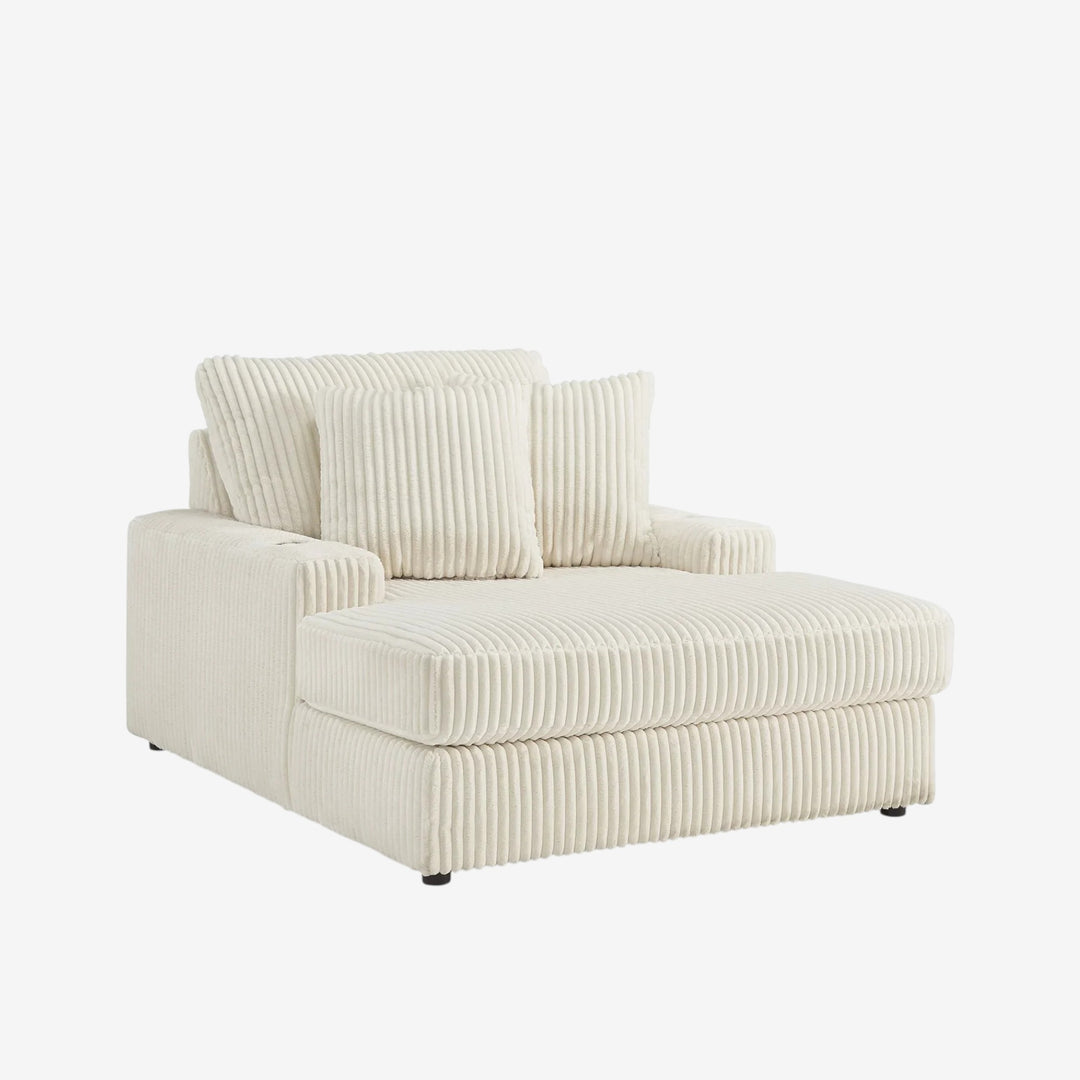 2110415 Lindyn Oversized Chaise In Fabric Upholstery - Ivory | Signature Design By Ashley