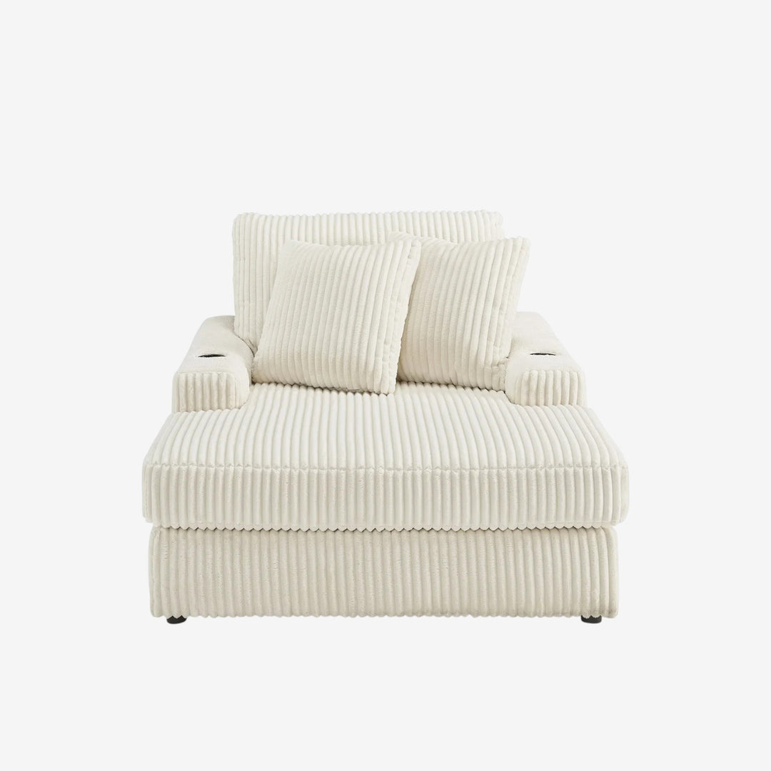 2110415 Lindyn Oversized Chaise In Fabric Upholstery - Ivory | Signature Design By Ashley