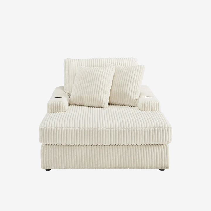 2110415 Lindyn Oversized Chaise In Fabric Upholstery - Ivory | Signature Design By Ashley