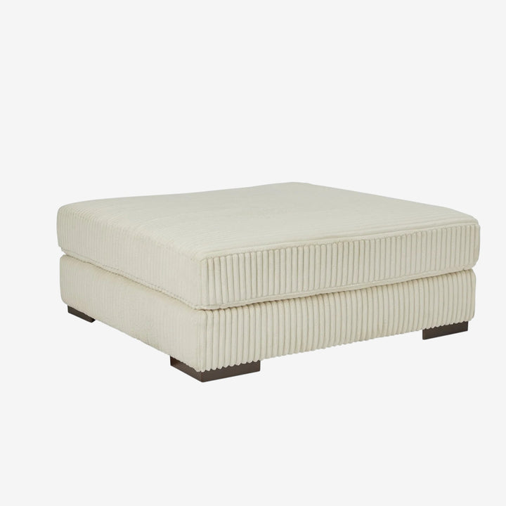 2110408 Lindyn Oversized Accent Ottoman In Fabric Upholstery - Ivory | Signature Design By Ashley