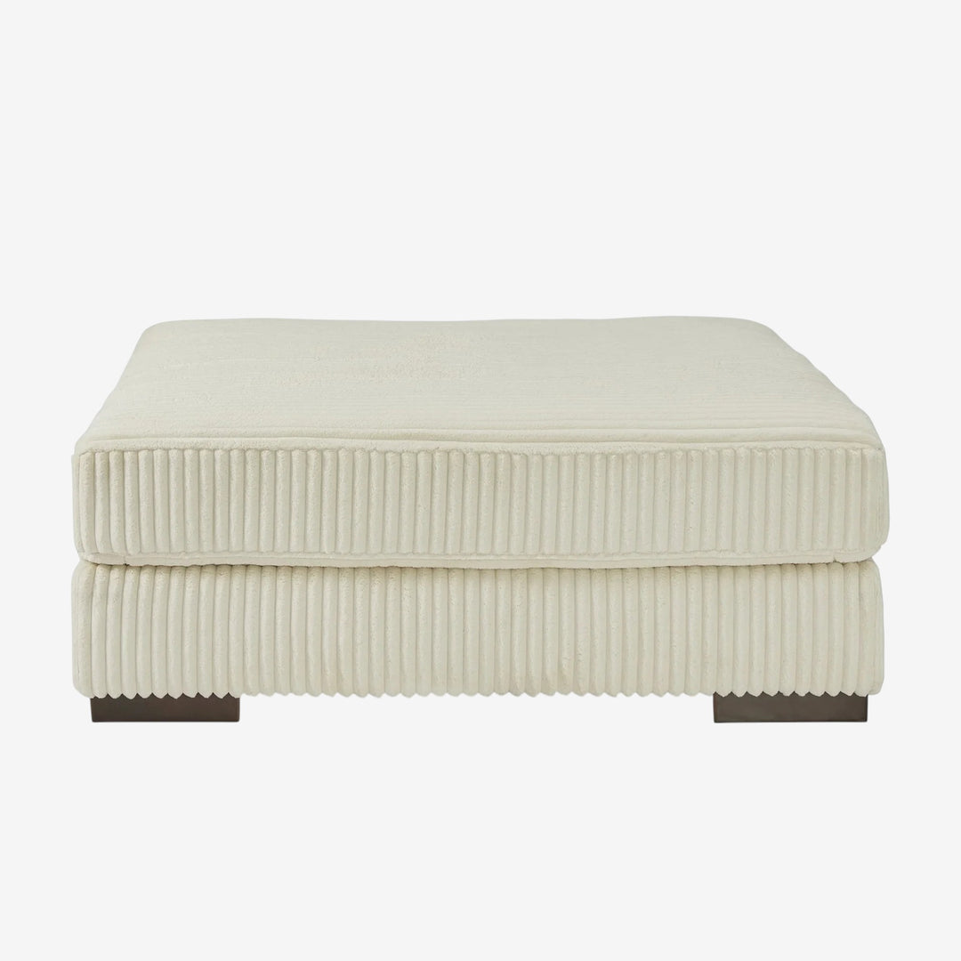 2110408 Lindyn Oversized Accent Ottoman In Fabric Upholstery - Ivory | Signature Design By Ashley