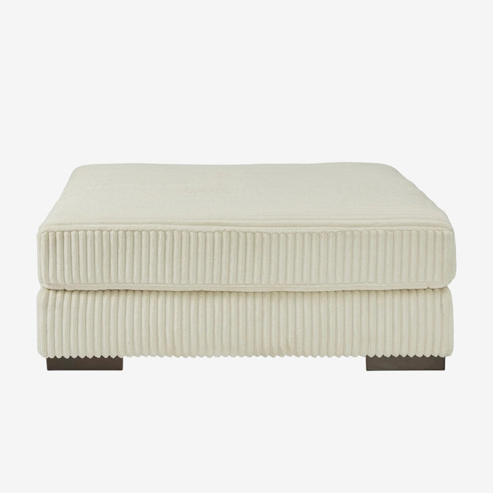 2110408 Lindyn Oversized Accent Ottoman In Fabric Upholstery - Ivory | Signature Design By Ashley