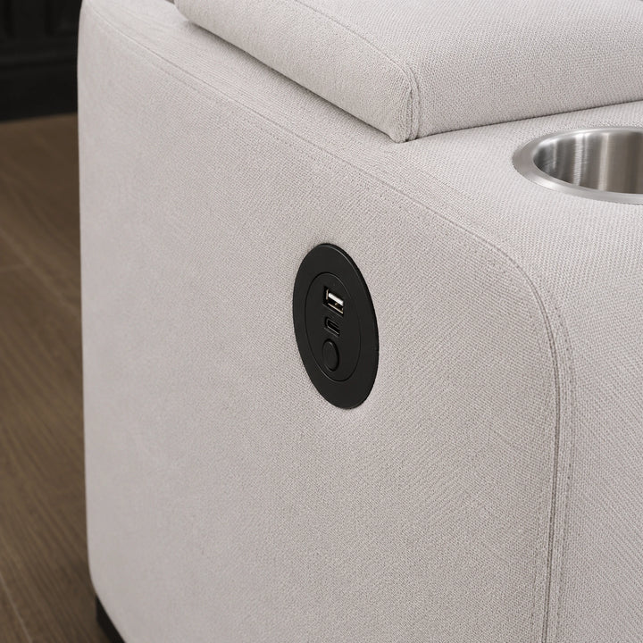 Verro Fabric Upholstered Sectional Sofa Bed - Beige | Available In RHF &amp; LHF Configuration