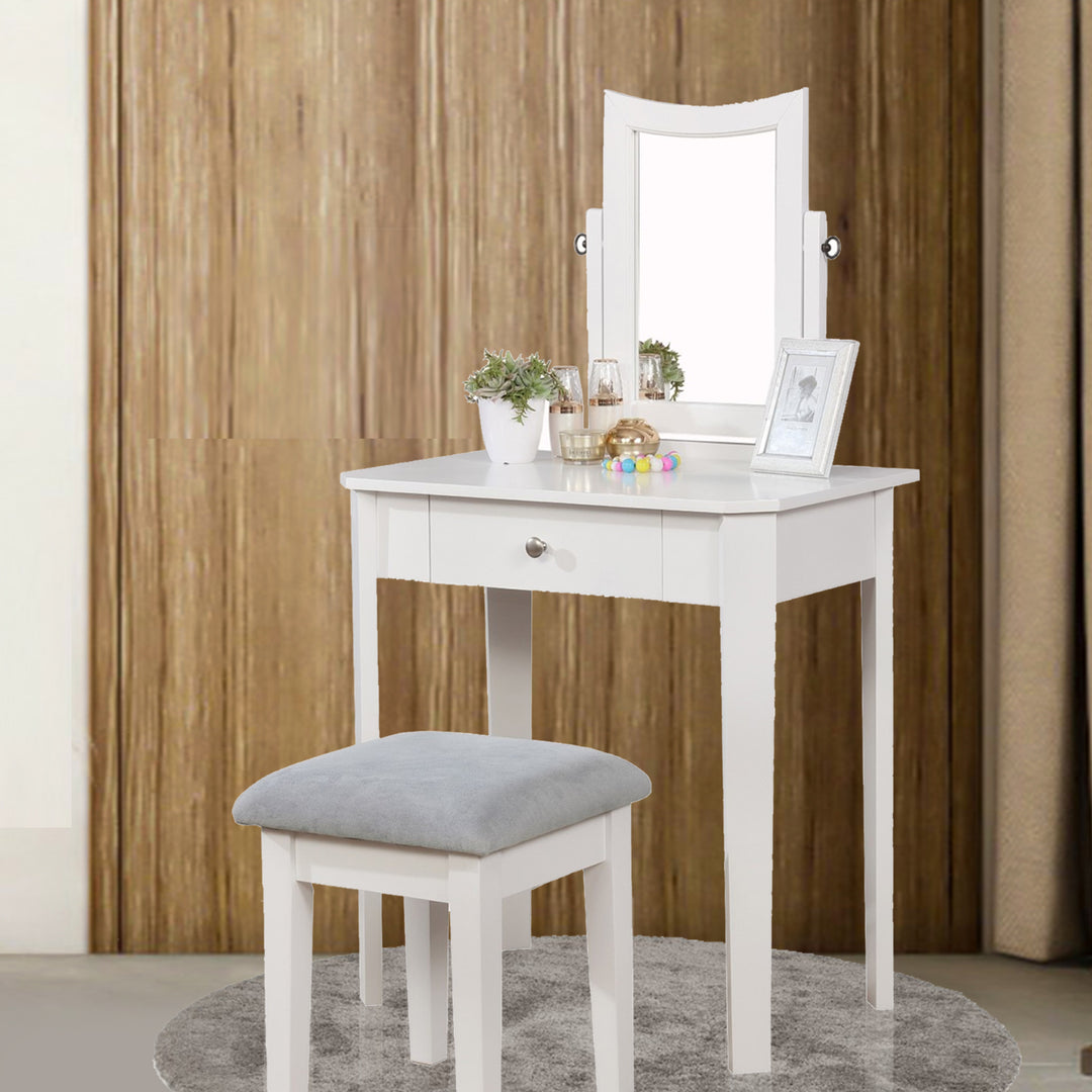 Alice Chic Vanity Set | Complete Bedroom Ensemble in White Finish