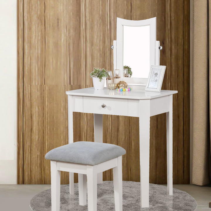 Alice Chic Vanity Set | Complete Bedroom Ensemble in White Finish