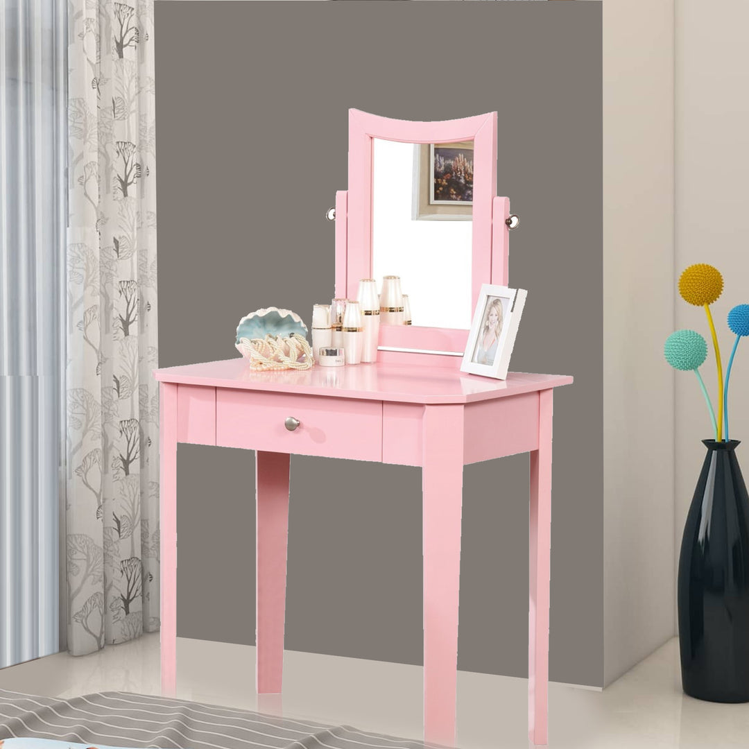 Elegant Pink Vanity Set - Complete Bedroom Ensemble